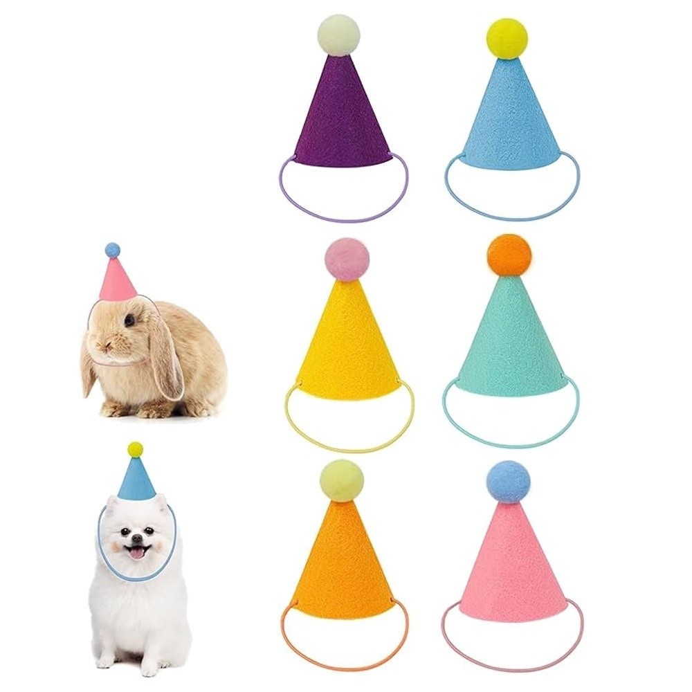 6/12pcs Cute Mini Pet Party Ha - Party Hat Cone recension och pris