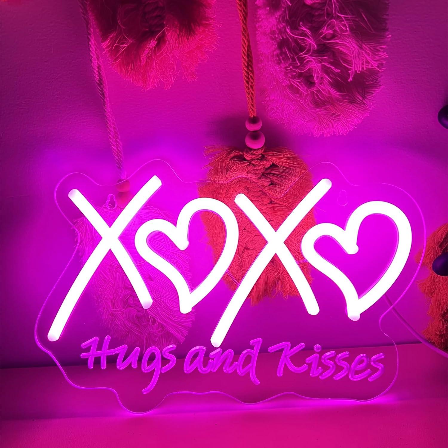 XOXO Neon Sign Hugs and Kisses - Neon Sign Party recension och pris