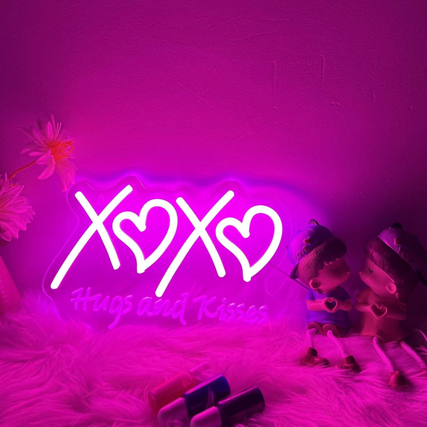 XOXO Neon Sign Hugs and Kisses - Neon Sign Party recension och pris
