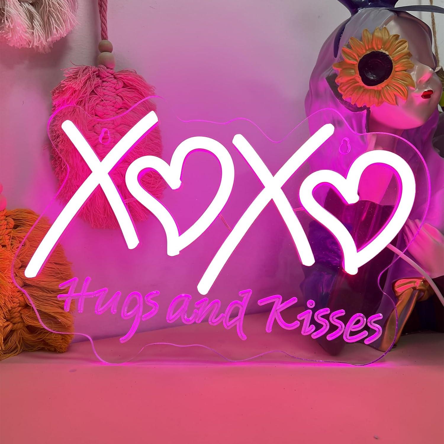 XOXO Neon Sign Hugs and Kisses - Neon Sign Party recension och pris