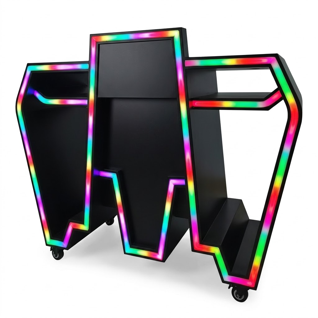 Custom Metal LED DJ Booth Tabl - Event Suppliers recension och pris