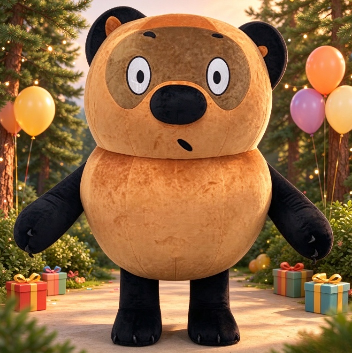 Brown Black Bear Inflatable Ma - Event & Party Supply Photos recension och pris