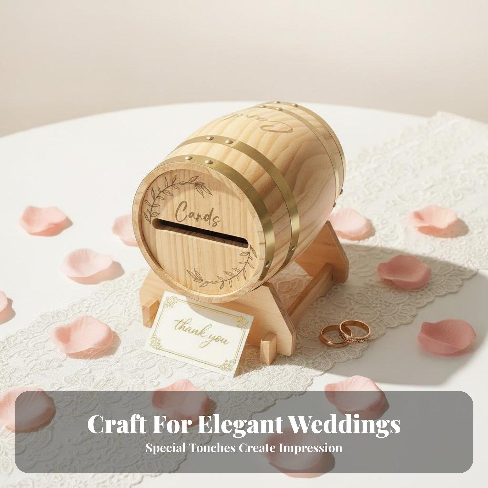 Large Wooden Card Box with Slo - Event Party Box recension och pris