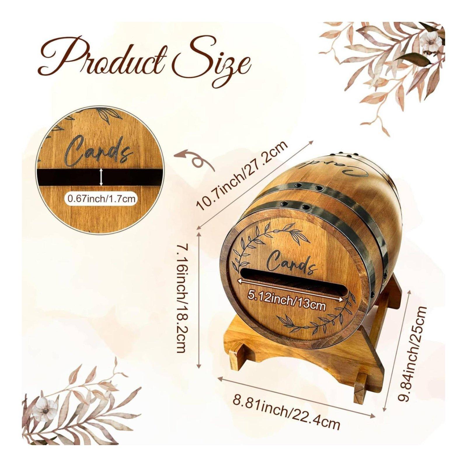 Large Wooden Card Box with Slo - Event Party Box recension och pris