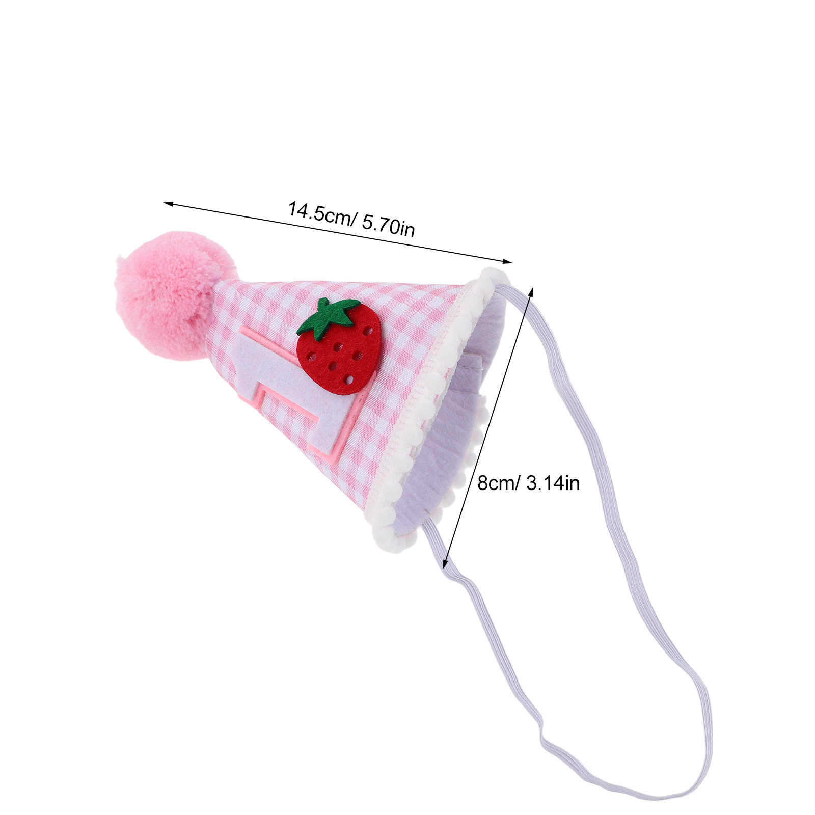 Strawberry First Birthday Hat  - Party Hat Cone recension och pris