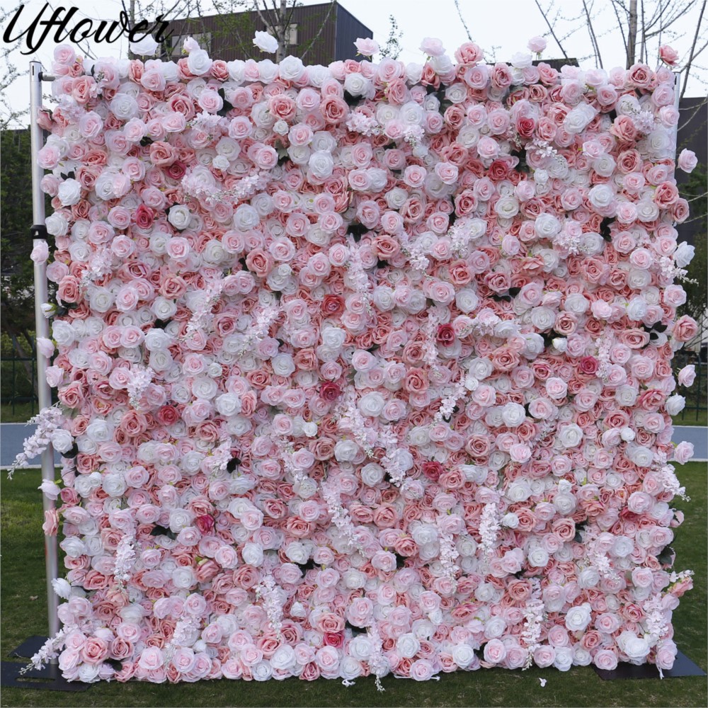 Uflower 5D Pink White Rose Clo - Flower Wall Panel recension och pris