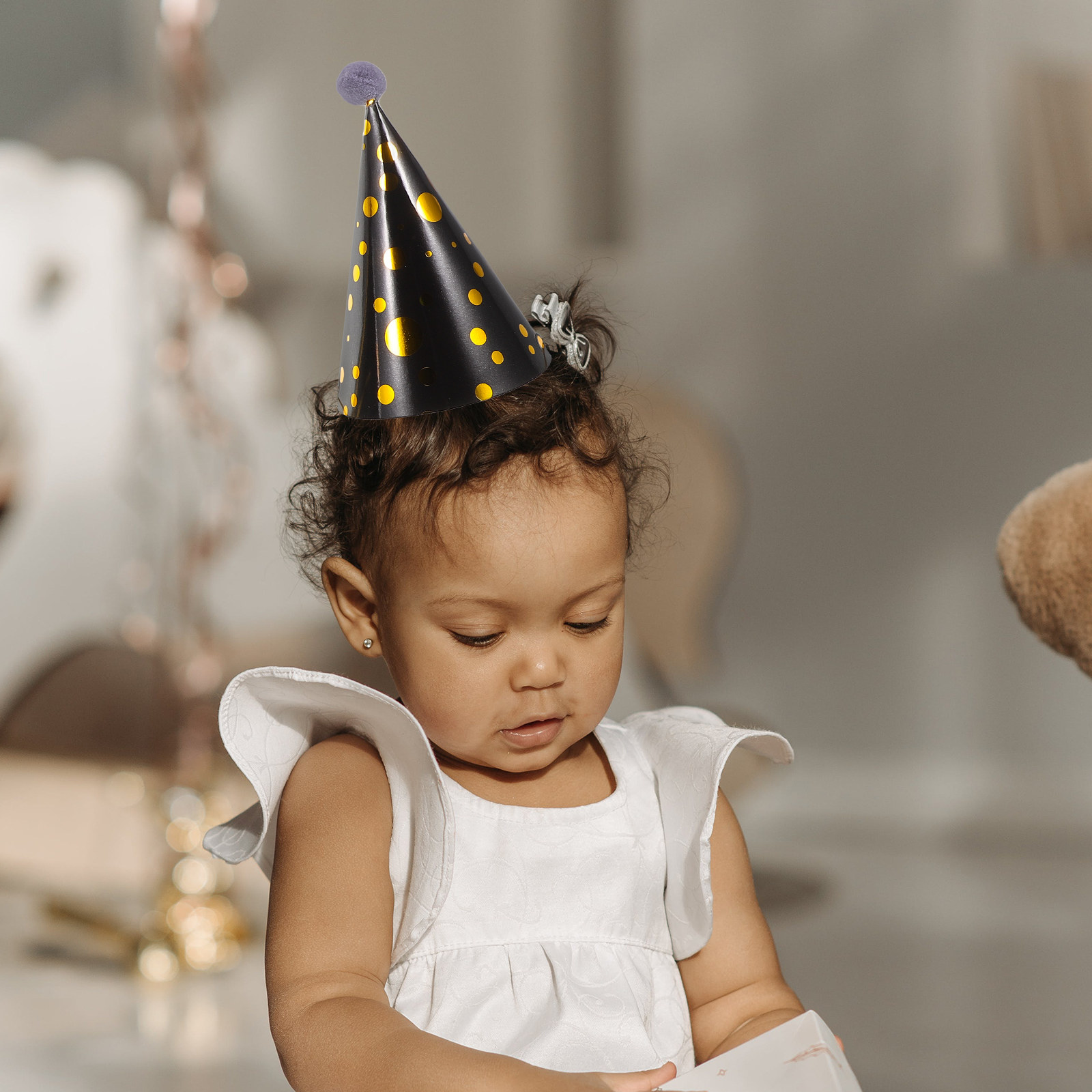 3Pcs Gold Foil Accented Paper  - Party Hat Cone recension och pris