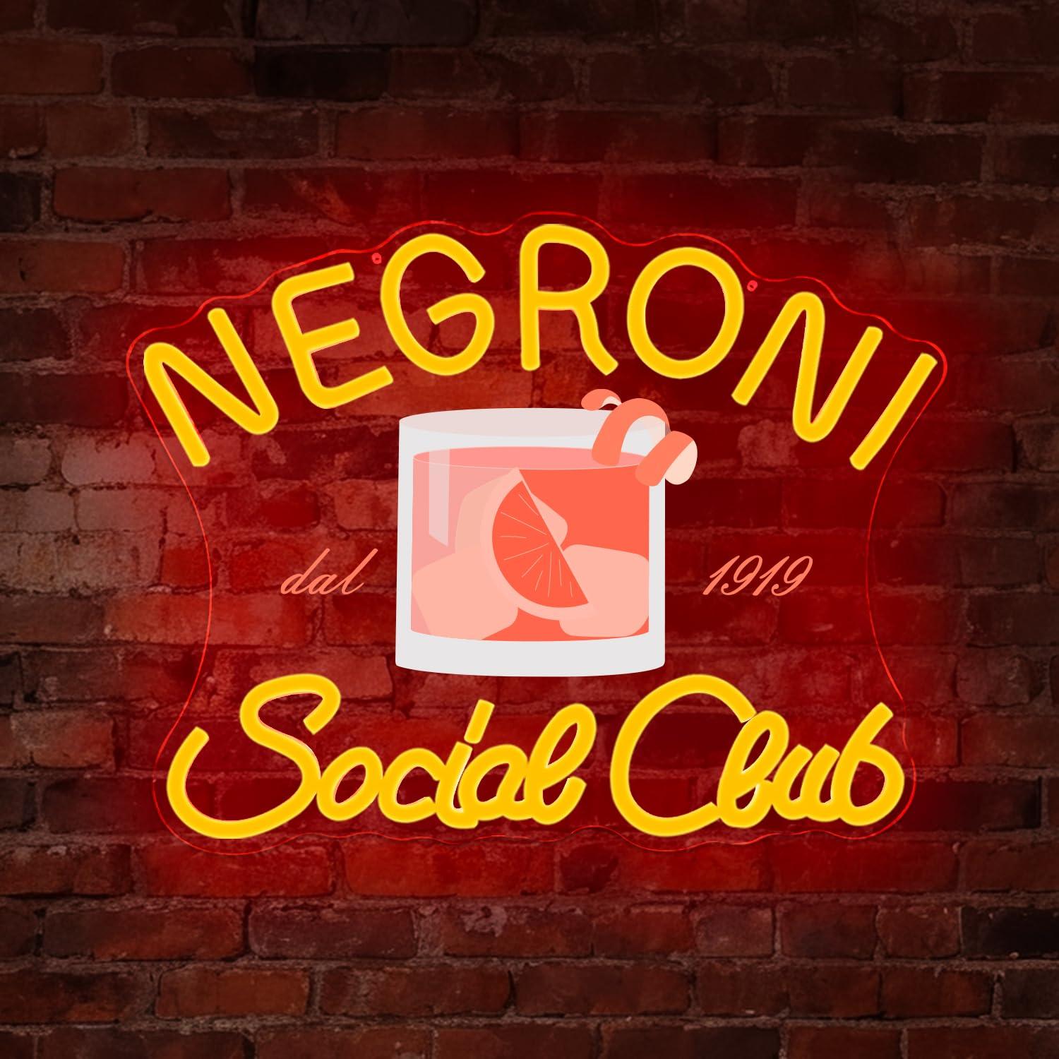 Negroni Social Club Neon Sign  - Neon Sign Party recension och pris