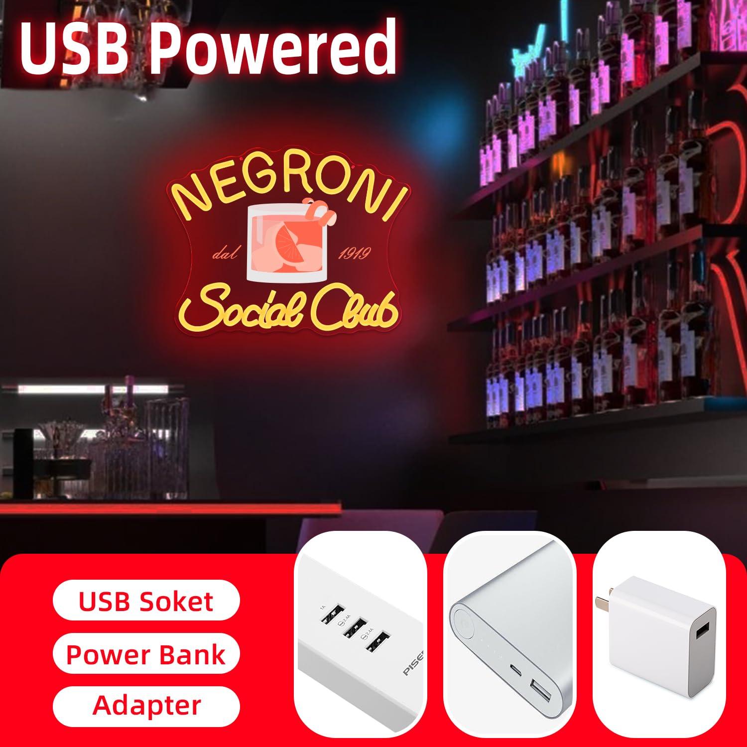 Negroni Social Club Neon Sign  - Neon Sign Party recension och pris