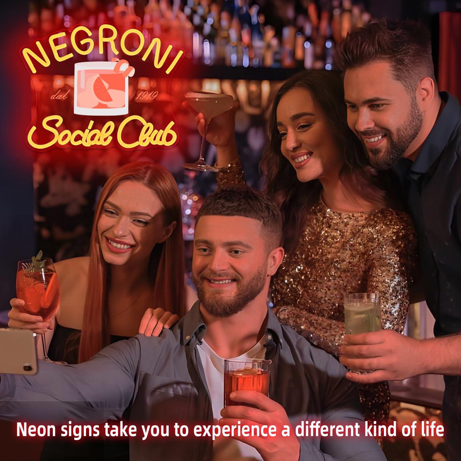 Negroni Social Club Neon Sign  - Neon Sign Party recension och pris