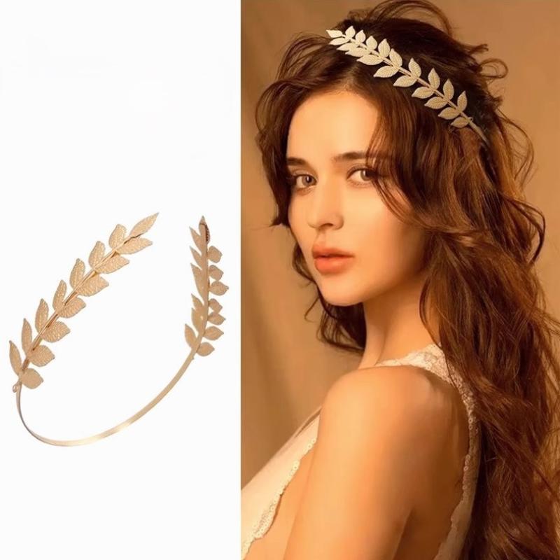 【B】Retro Gold Color Leaf Headb - Event Suppliers recension och pris